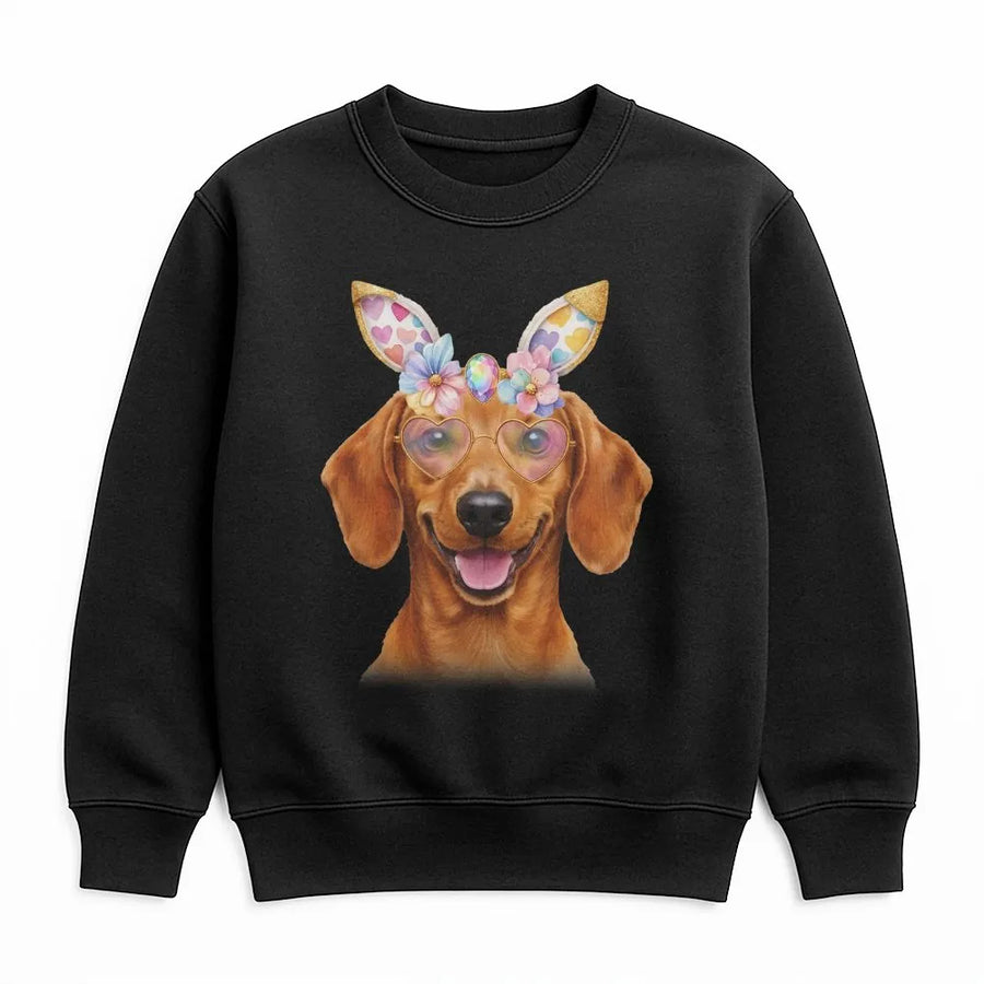Dachshund Easter Shirt | Funny Dog Graphic Tee with Bunny Ears | Soft Cotton T-Shirt | Unique Easter Gift for Dog Lovers