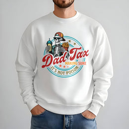 Dad Tax Funny Sweatshirt | Making Sure It's Not Poison Retro Skeleton | Premium Cotton Blend | Gift for Dad Father's Day 2026 Birthday