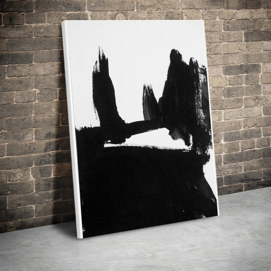 Abstract Brush Stroke Canvas Art | Modern Zen Ink Wash Style | Premium Thick Gallery Wrap | Minimalist Home & Office Decor Gift
