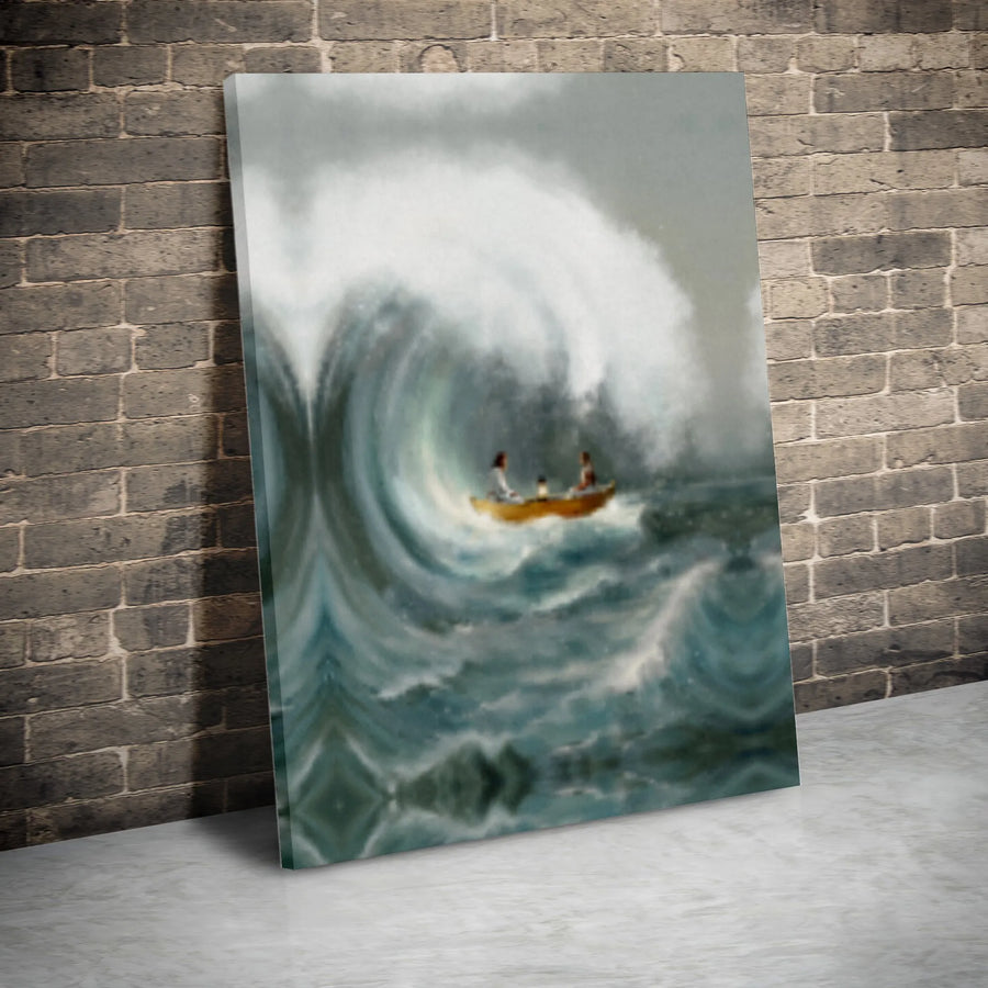 Jesus Calming The Storm Canvas Print | Religious Biblical Wall Art | Premium Gallery Wrap Decor | Christian Home Gift for Believers