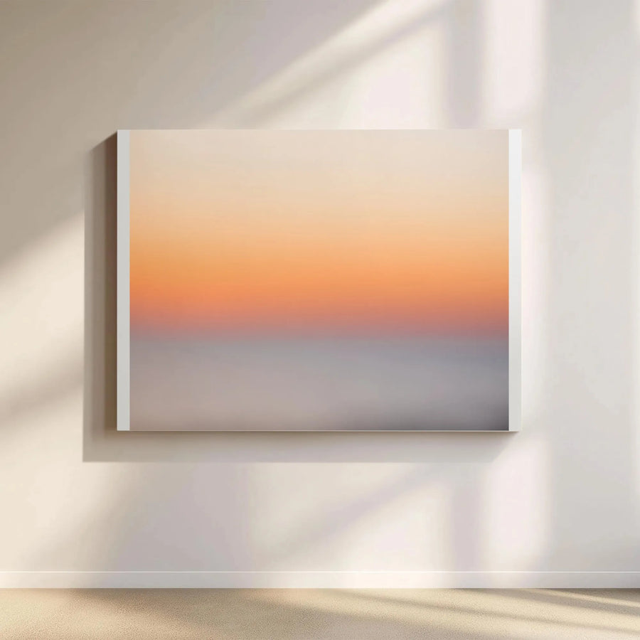 Abstract Gradient Canvas Wall Art | Modern Ombre Color Block Horizon | Premium Fade-Resistant Print | Living Room & Office Decor Gift