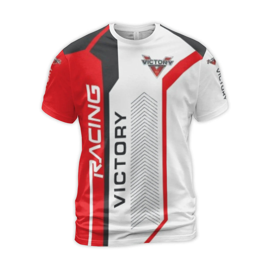 Racing Victory 3D T-Shirt | Modern Motorsports Graphic Tee | Premium Polyester Spandex Jersey | Sporty Streetwear Gift for Car Enthusiasts