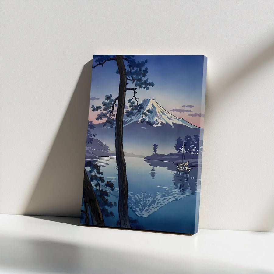Mount Fuji Canvas Wall Art | Japanese Landscape Mountain View | 1.25 Inch Gallery Wrap Print | Zen Home Decor Gift For Nature Lovers
