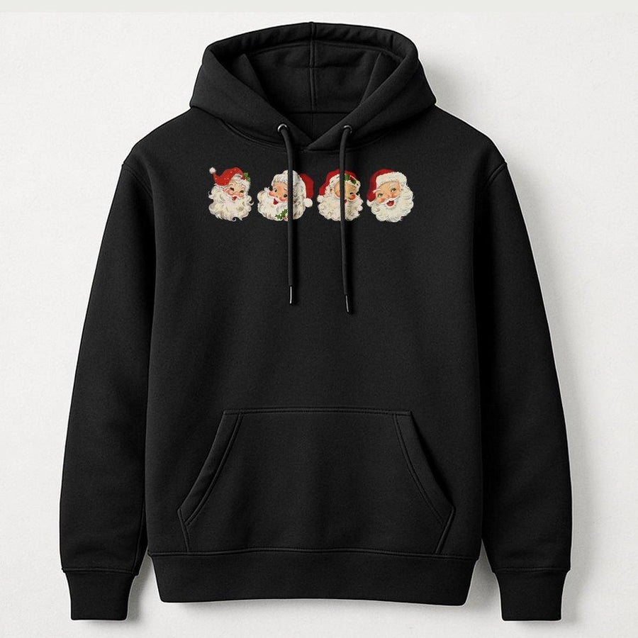 Vintage Santa Hoodie | Cheerful Retro Christmas Graphic Print | Premium Soft Cotton Blend | Holiday Gift for Men and Women