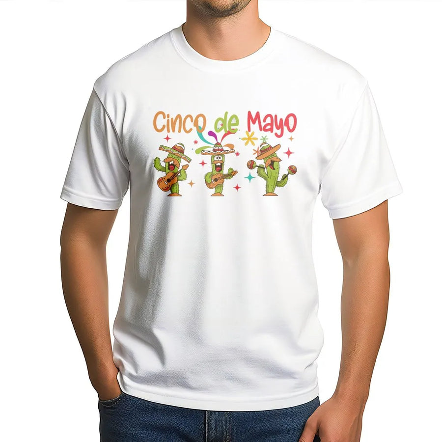 Cinco De Mayo T-Shirt | Funny Dancing Cactus Crewneck | Cozy Cotton Blend | Mexican Fiesta Party Gift for Men & Women