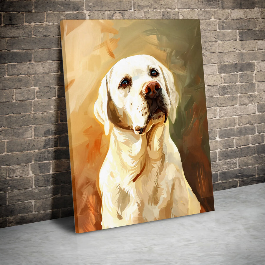 Yellow Labrador Retriever Wall Art | Impressionist Oil Painting Style | Premium Gallery-Wrapped Canvas | Dog Lover Home Decor Gift