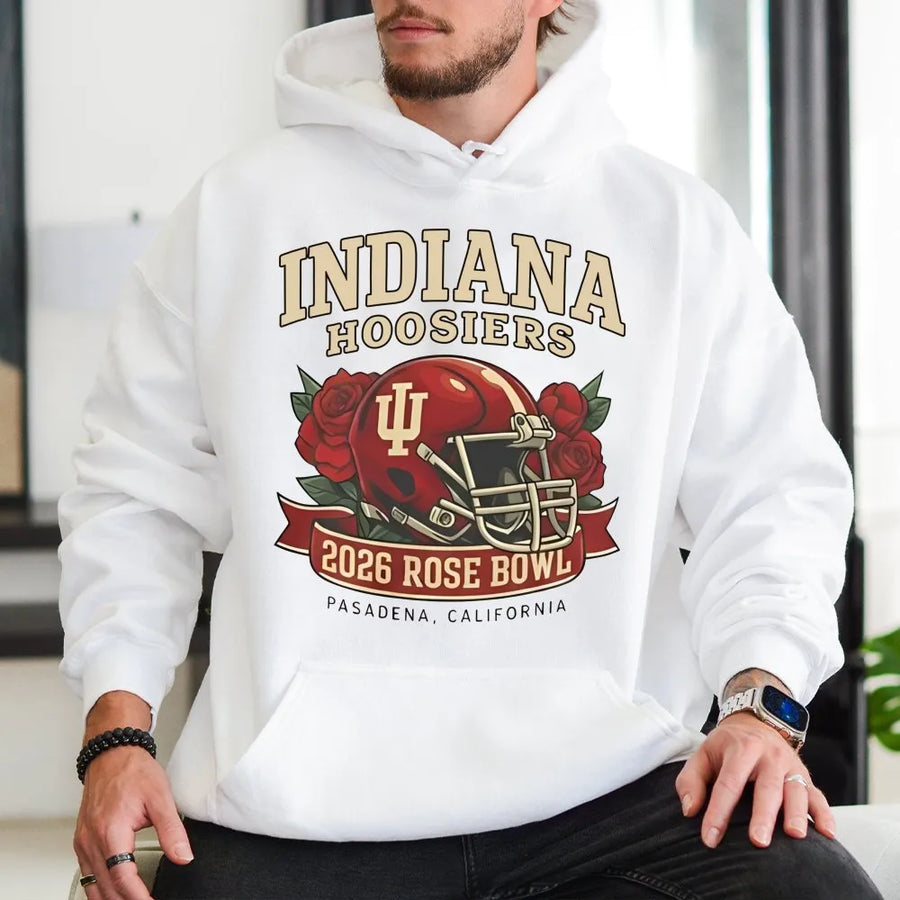Indiana Rose Bowl Helmet Hoodie, 2026 Pasadena Football Hoodie, Unisex Football Appreal Womenswear Menswear Top