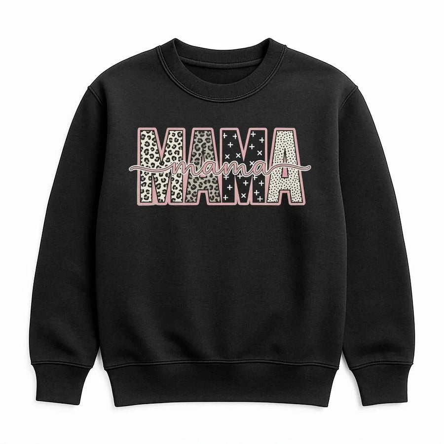 Grandma Mama Sweatshirt | Leopard Print Graphic Sweatshirt | Premium Cotton-Blend Pullover | Mothers Day Gift for Grandmother