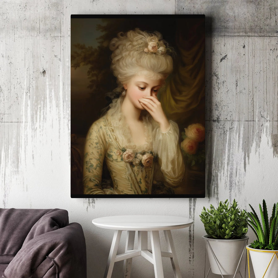 The Souvenir by Jean-Honoré Fragonard | Rococo Portrait Wall Art | Premium Gallery Wrapped Canvas | Elegant Fine Art Gift for Home Decor