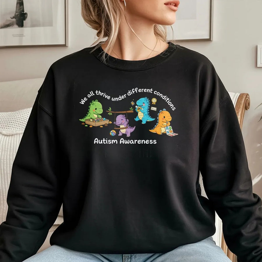 Autism Awareness Dinosaur Shirt | Neurodiversity Inclusion Quote Tee | Soft Cotton Unisex Fit | Gift for SPED Teacher or Advocate