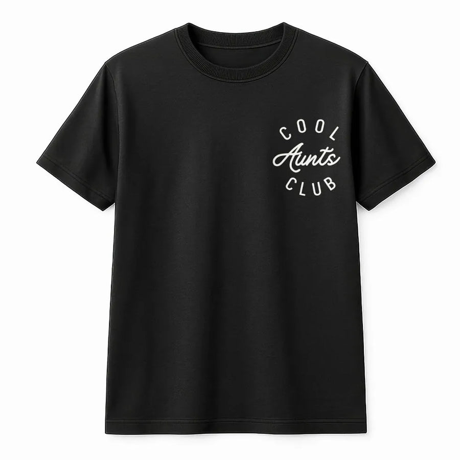 Cool Aunt Club T-Shirt | Minimalist Script Graphic Print | 100% Cotton Premium Tee | Unique Gift For Auntie