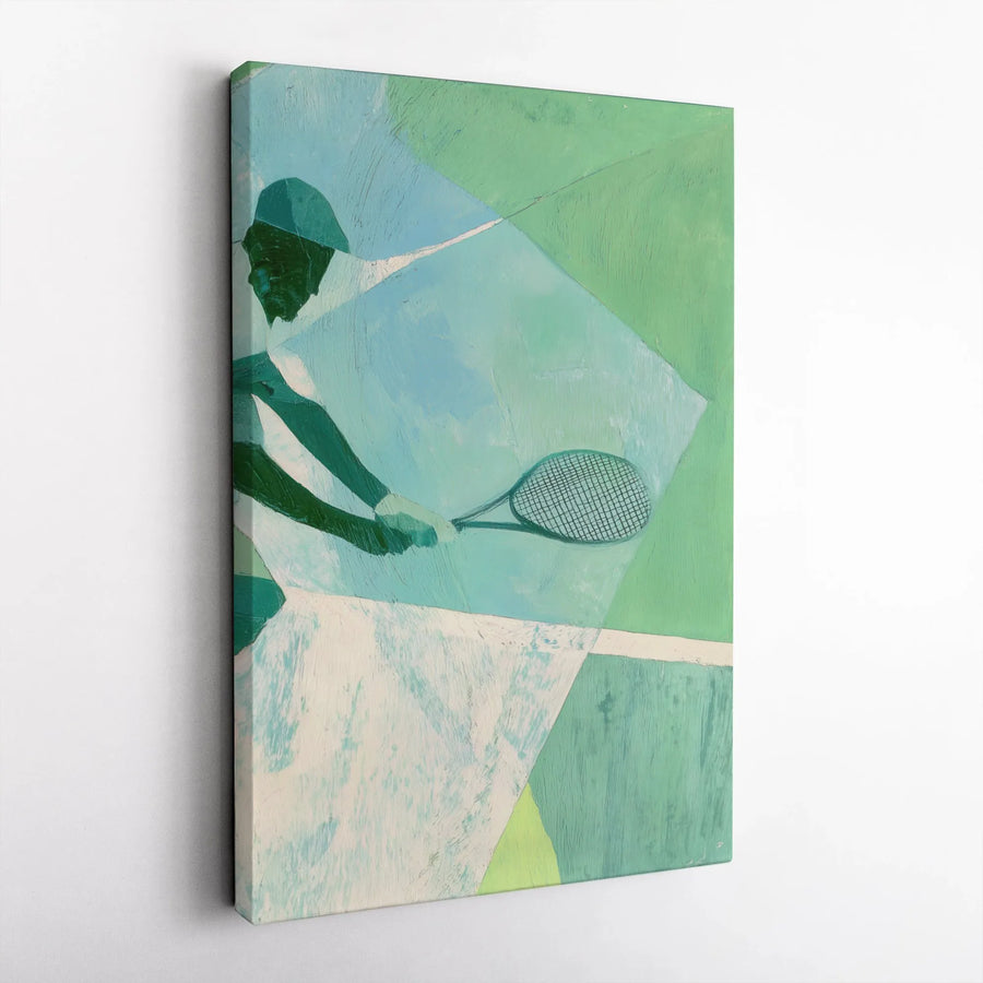 Abstract Tennis Player Wall Art | Modern Sports Canvas Print | Premium Gallery-Wrapped Decor | Gift for Tennis Lovers & Coach