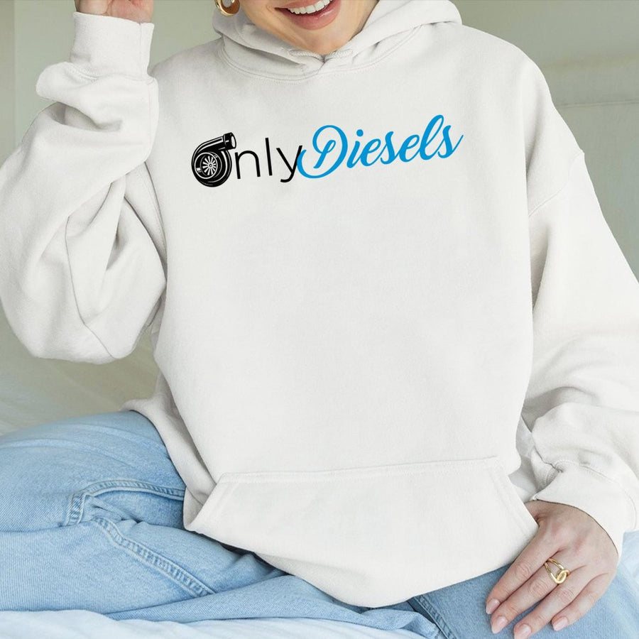Only Diesels Turbo Hoodie | Automotive Mechanic Graphic Design | Premium Cotton-Blend Pullover | Gift for Truck Driver and Diesel Enthusiast