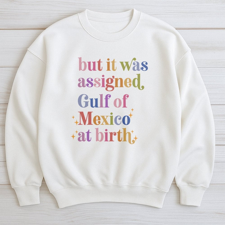 Gulf of Mexico Sweatshirt | Retro Colorful Typography Graphic | Soft Cotton Blend Crewneck | Funny Geography Gift for Nature Lovers