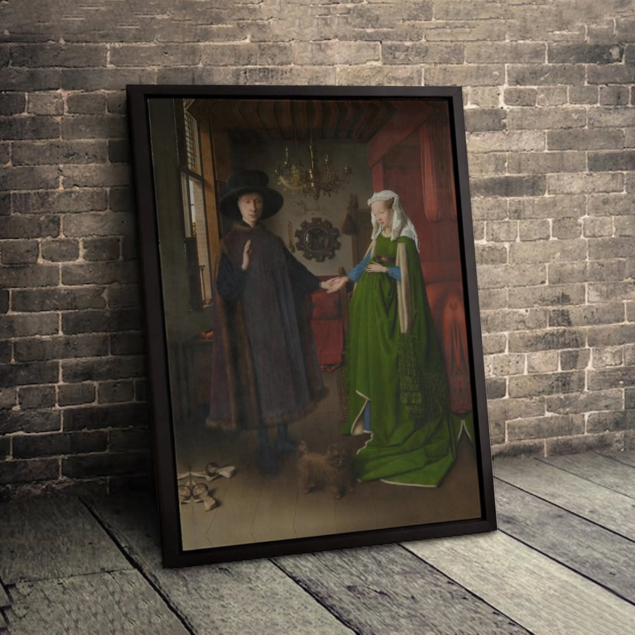 Arnolfini Portrait by Jan van Eyck | Renaissance Art Gallery Print | 1.25-inch Thick Premium Canvas | Fine Art Gift for History Lovers