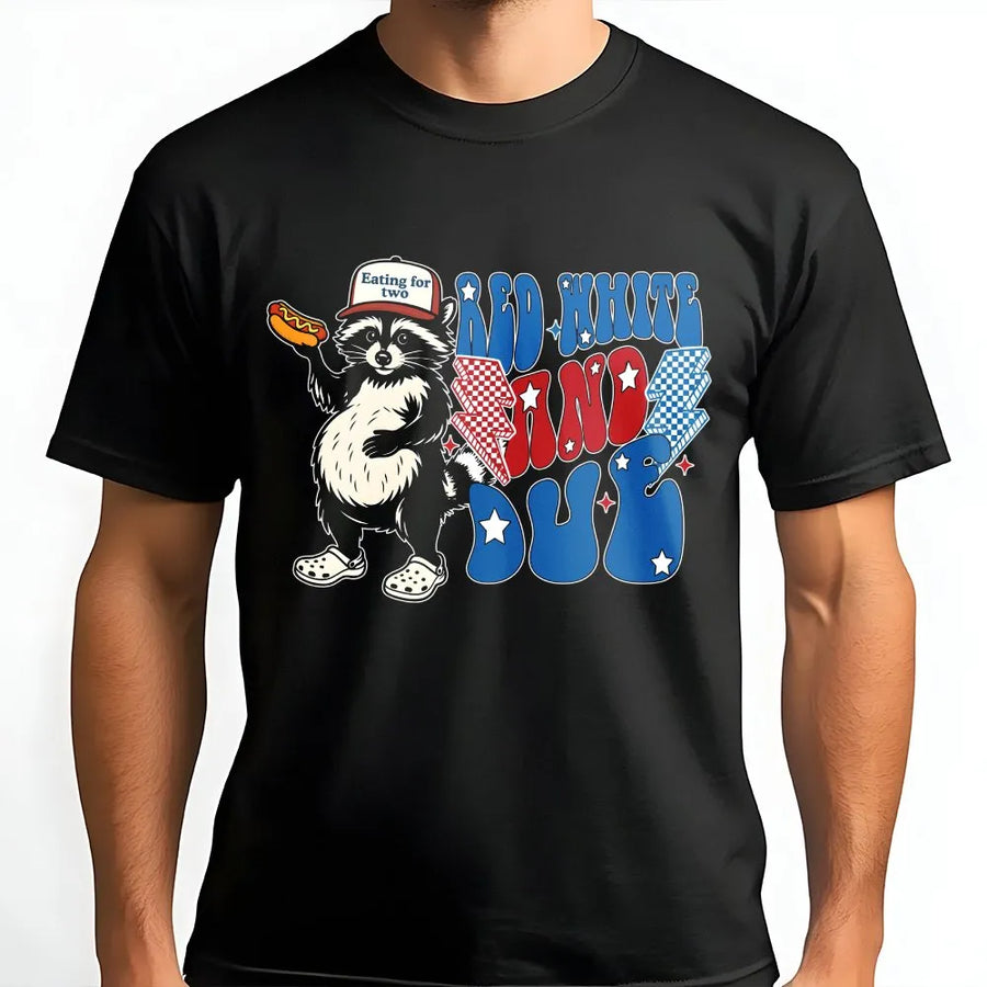 Red White And Due Shirt | Patriotic Pregnancy Announcement | Premium Cotton Maternity Tee | Fourth Of July Baby Reveal Gift