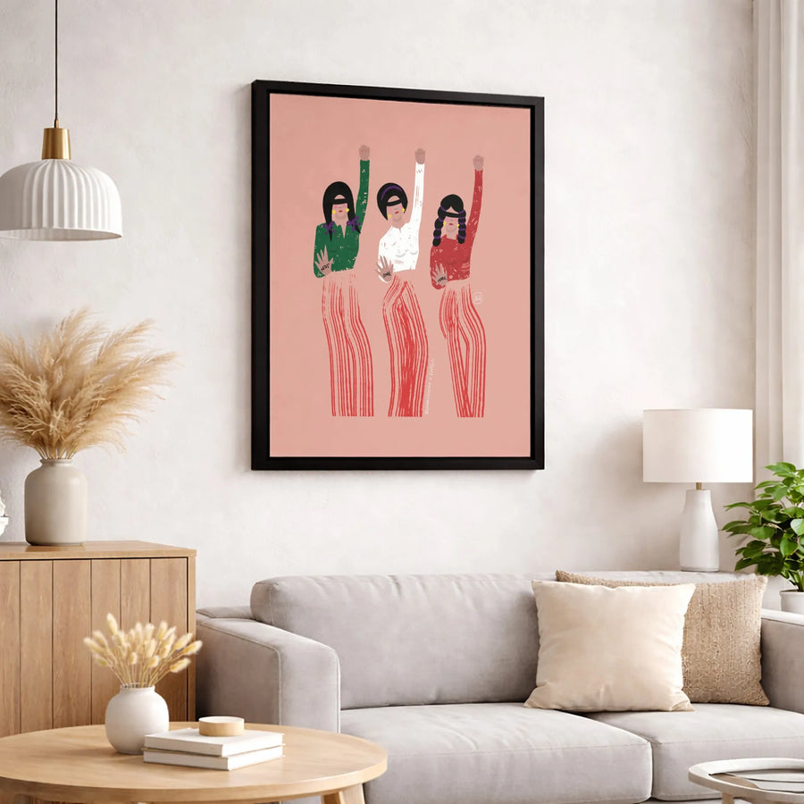 Feminist Protest Art Canvas | Not One More Activism Wall Decor | Premium 1.25" Gallery Wrap | Empowering Women's Rights Gift for Home Office