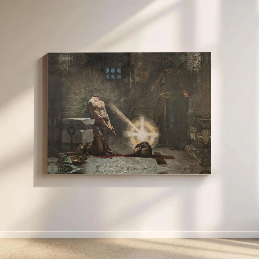 The Beheading of Saint John the Baptist Canvas Print | Enrique Simonet Fine Art Reproduction | Premium Gallery-Wrap Wall Decor | Religious Gift for Home