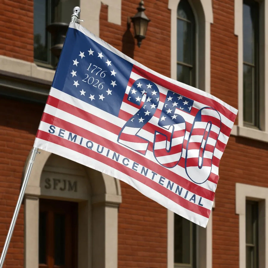 USA 250th Semiquincentennial House Flag | 1776-2026 Collector's Edition | Weather-Resistant Polyester Banner | Patriotic Yard Decor Gift