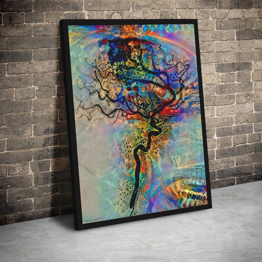 Abstract Tree Of Life Canvas | Colorful Modern Wall Art Print | Premium 1.25-Inch Gallery Wrap | Unique Home Office Decor Gift