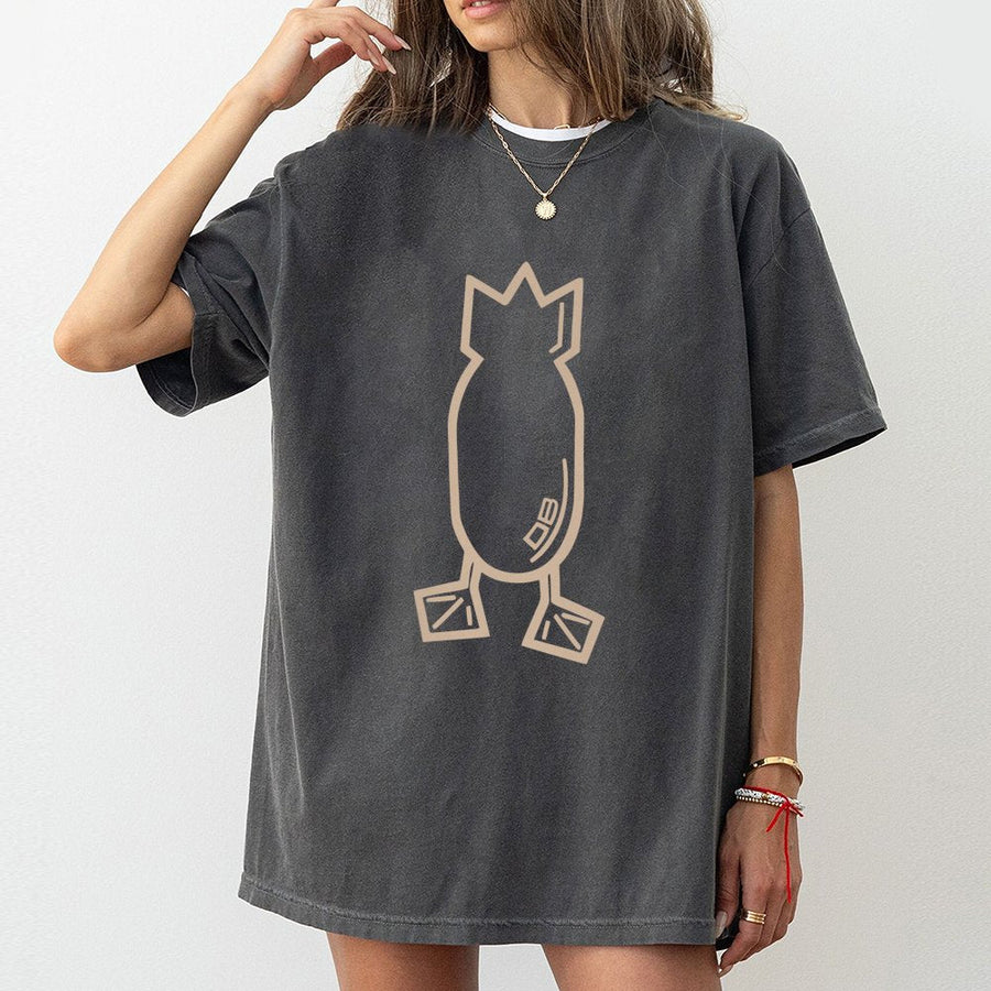 Duck Hunting T-Shirt | Minimalist Mallard Bomb Graphic | 100% Cotton Premium Tee | Gift for Waterfowl Hunters and Outdoor Enthusiasts