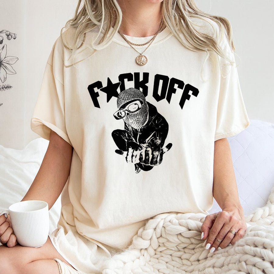 Ski Mask Graphic T-Shirt | Edgy Streetwear Slogan Tee | Premium Soft Cotton | Gift for Alternative Fashion Lovers