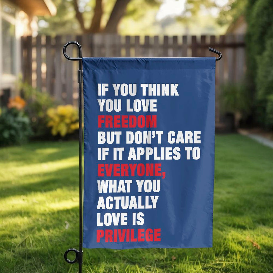 Freedom Equality Garden Flag | Statement Outdoor Decor | Premium Weather-Resistant Polyester | Patriotic Yard Sign Gift for Activists