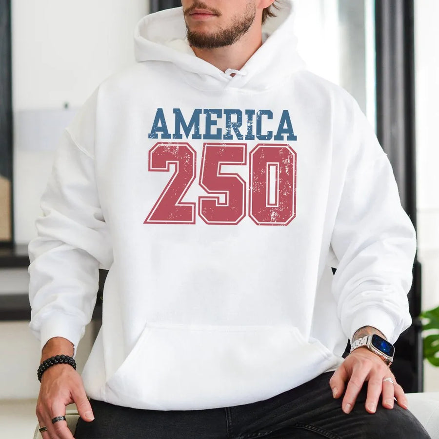 America 250 Hoodie | USA 250th Semiquincentennial | Premium Cotton Blend | Patriotic History Collector's Gift