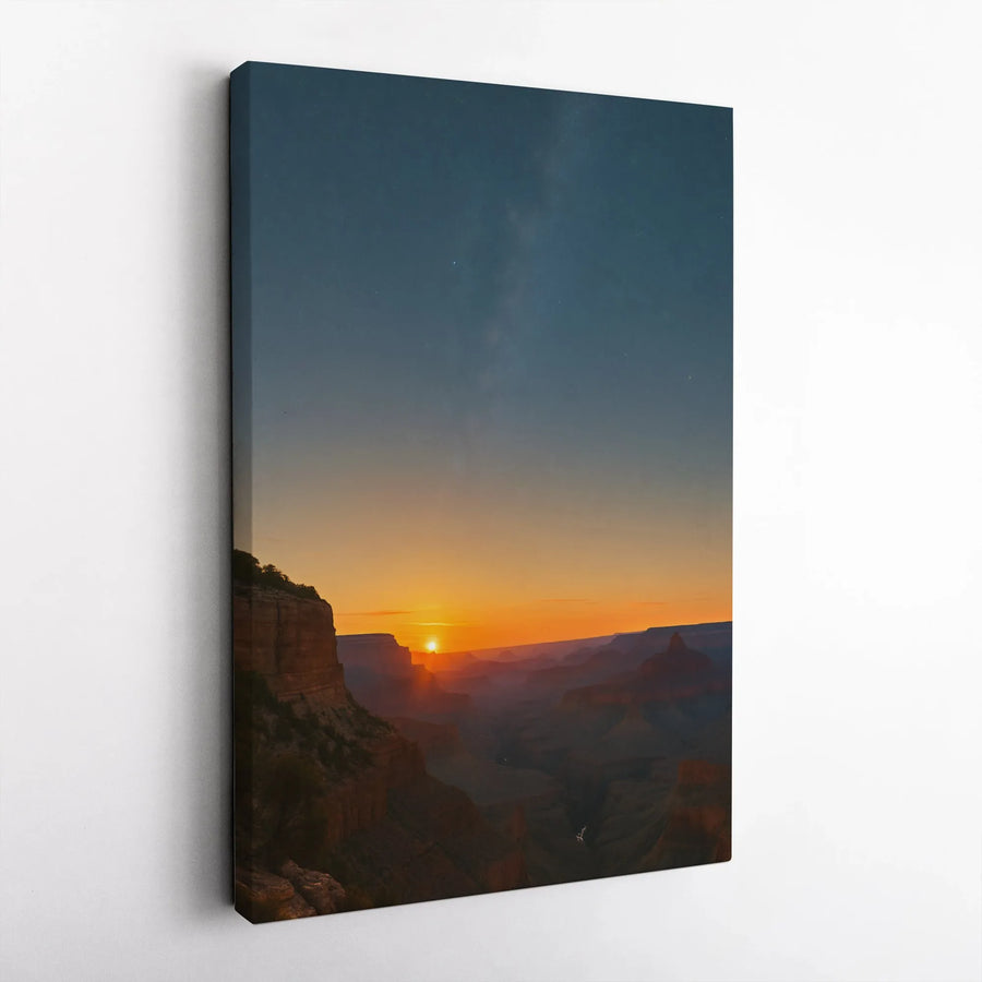 Grand Canyon Sunrise Canvas Wall Art | Vertical National Park Landscape | Gallery Wrap Professional Print | Premium Home & Office Decor Gift