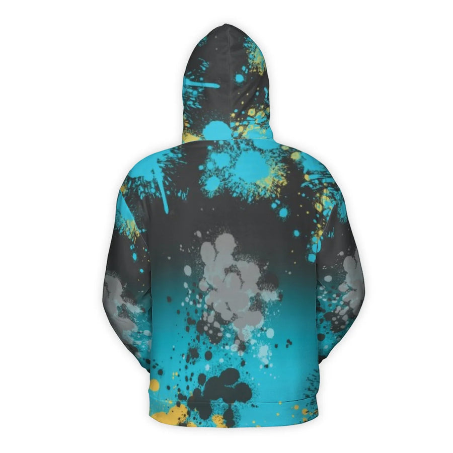 Blessed Graffiti Hoodie | Cartoon Hand Rosary Print | Premium Polyester Fleece | Urban Streetwear Gift for Men and Women