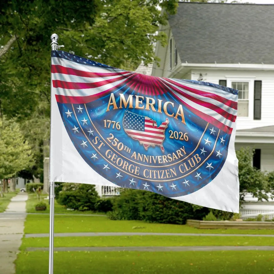America 250th Anniversary House Flag | 1776-2026 Commemorative Banner | Weather Resistant Polyester | Collector's Patriotic Yard Decor Gift