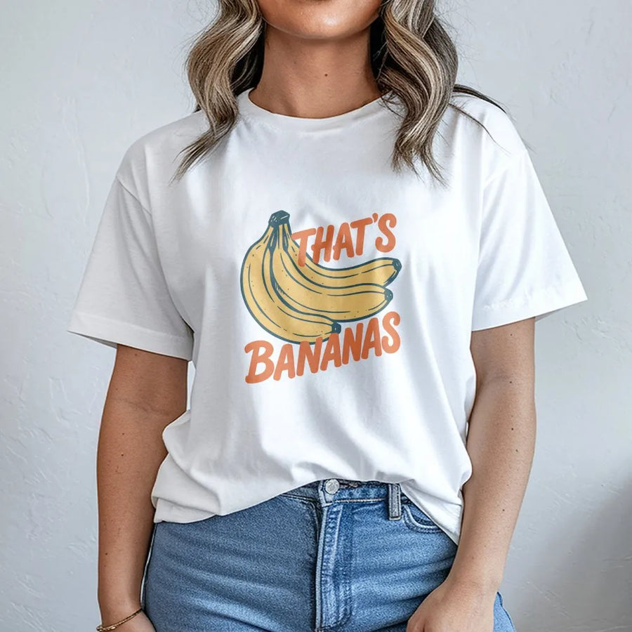 That's Bananas T-Shirt | Retro Fruit Meme Graphic Pullover | Premium Cotton Blend | Funny Gift for Foodie