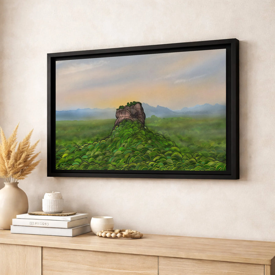 Sigiriya Lion Rock Canvas Print | Sri Lanka Jungle Landscape Wall Art | Premium Gallery Wrapped Decor | Modern Travel Home Gift