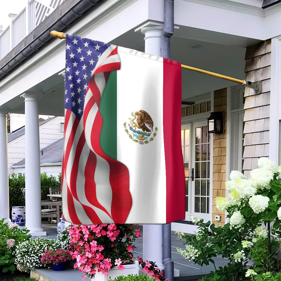 USA and Mexico Friendship Flag | Double-Sided Durable House Flag | Weather-Resistant Premium Polyester | Patriotic Home Garden Decor Gift
