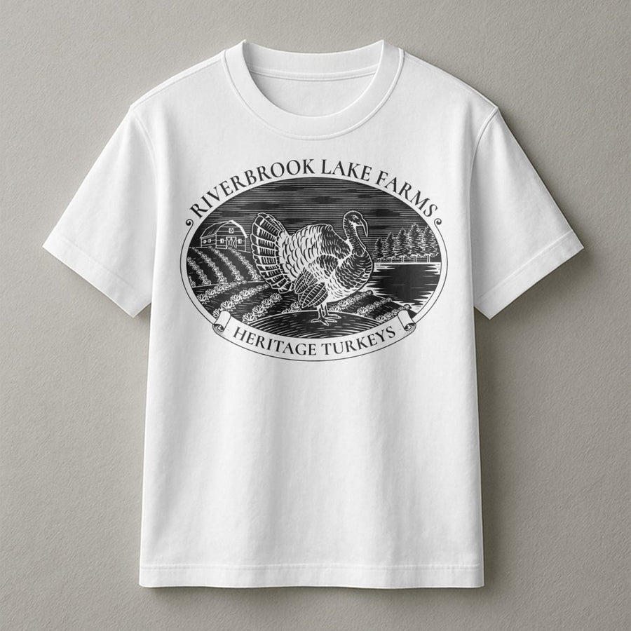Heritage Turkey Farmhouse T-Shirt | Vintage Rustic Farm Graphic Print | Premium Soft Cotton Tee | Thanksgiving Gift for Farm Life Enthusiasts