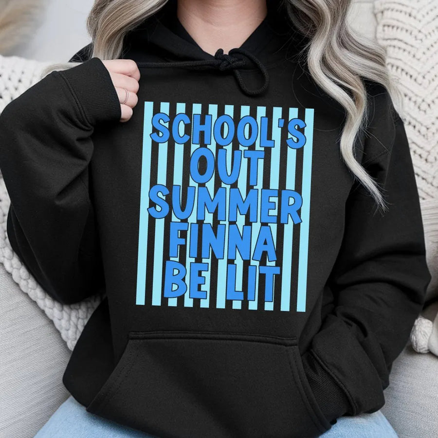 Schools Out Summer Hoodie | Funny Last Day of School Quote | Premium Cotton Blend | Gift for Graduating Student or Teacher