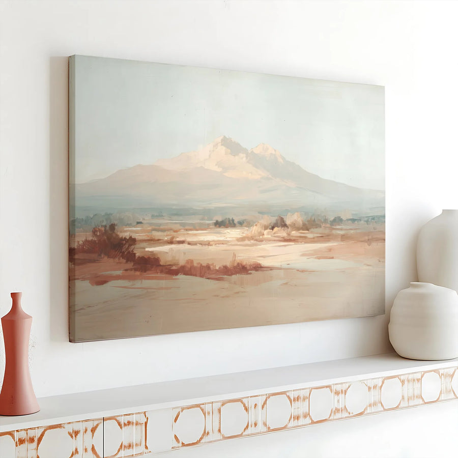 Abstract Mountain Canvas Print | Horizontal Landscape Painting Art | Gallery Quality 1.25" Thick Canvas | Modern Living Room & Bedroom Decor Gift