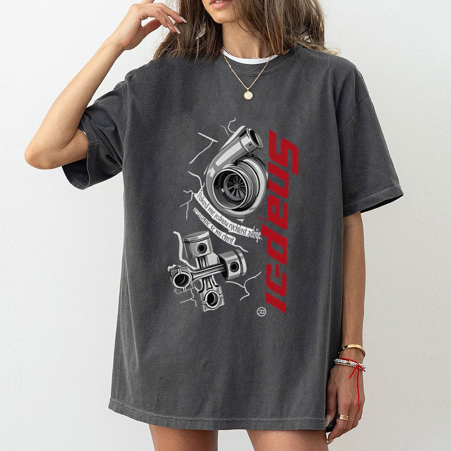 Turbocharger Engine Graphic T-Shirt | Street Racing Car Enthusiast Apparel | 100% Cotton Premium Tee | Gift For Tuner Gearheads
