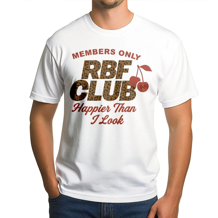 RBF Club T-Shirt | Leopard Print Graphic with Funny Slogan | Premium Cotton Graphic Tee | Sarcastic Gym Gift for Her