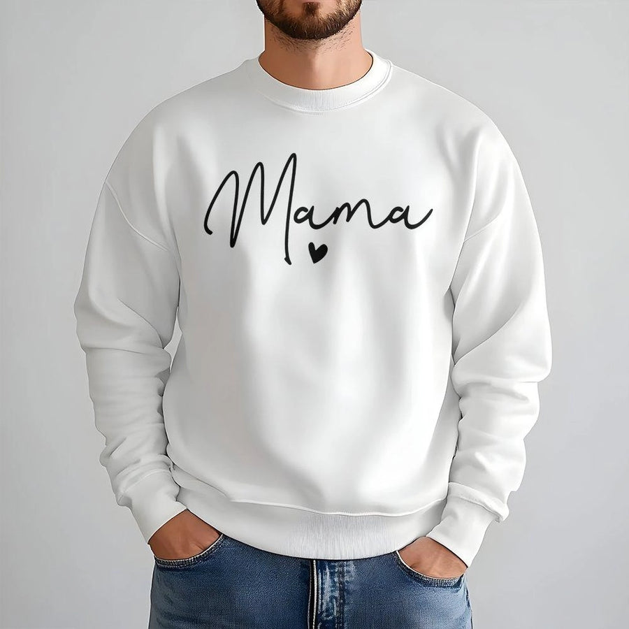 Mama Sweatshirt | Minimalist Cursive Script with Heart | Premium Soft Cotton Blend | Perfect Mother's Day 2026 Gift for Mom