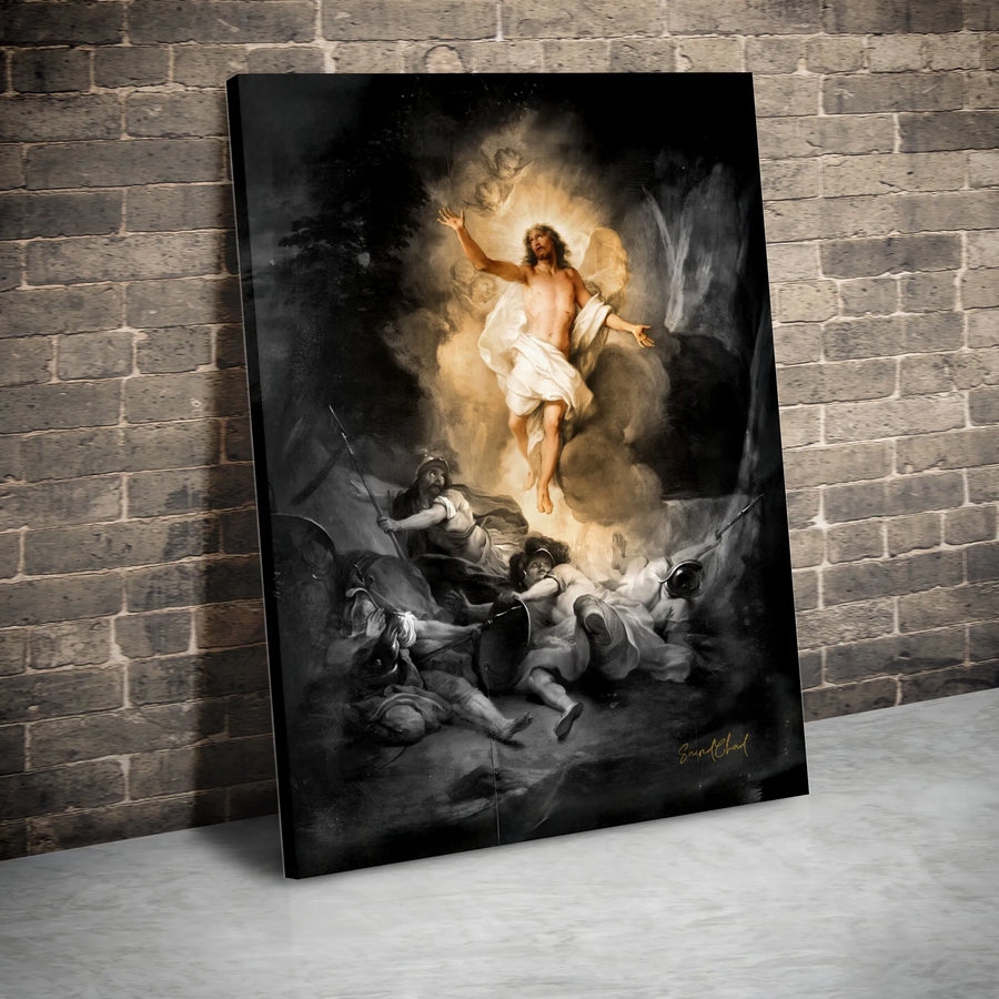 Resurrection of Jesus Canvas Wall Art | Fine Art Christian Religious Print | 1.25-Inch Premium Gallery Wrap | Spiritual Home Decor Gift