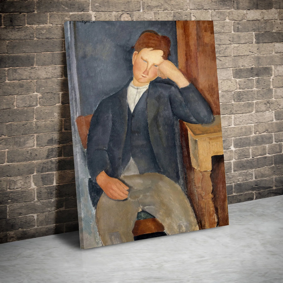 Modigliani The Young Apprentice Canvas Print | Expressionist Fine Art Reproduction | Premium Vertical Wall Art | Collector's Gift for Art Lover