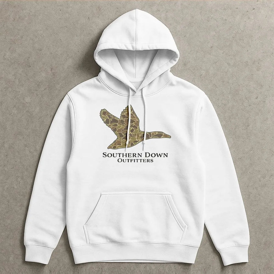 Duck Hunting Hoodie | Camo Goose Graphic Print | Premium Cotton Blend | Gift for Outdoorsman & Wildlife Enthusiast