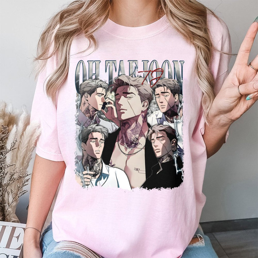 Manhwa Character Graphic T-Shirt | Retro Bootleg Style Anime Print | 100% Cotton Premium Tee | Unique Fan Gift for Men and Women
