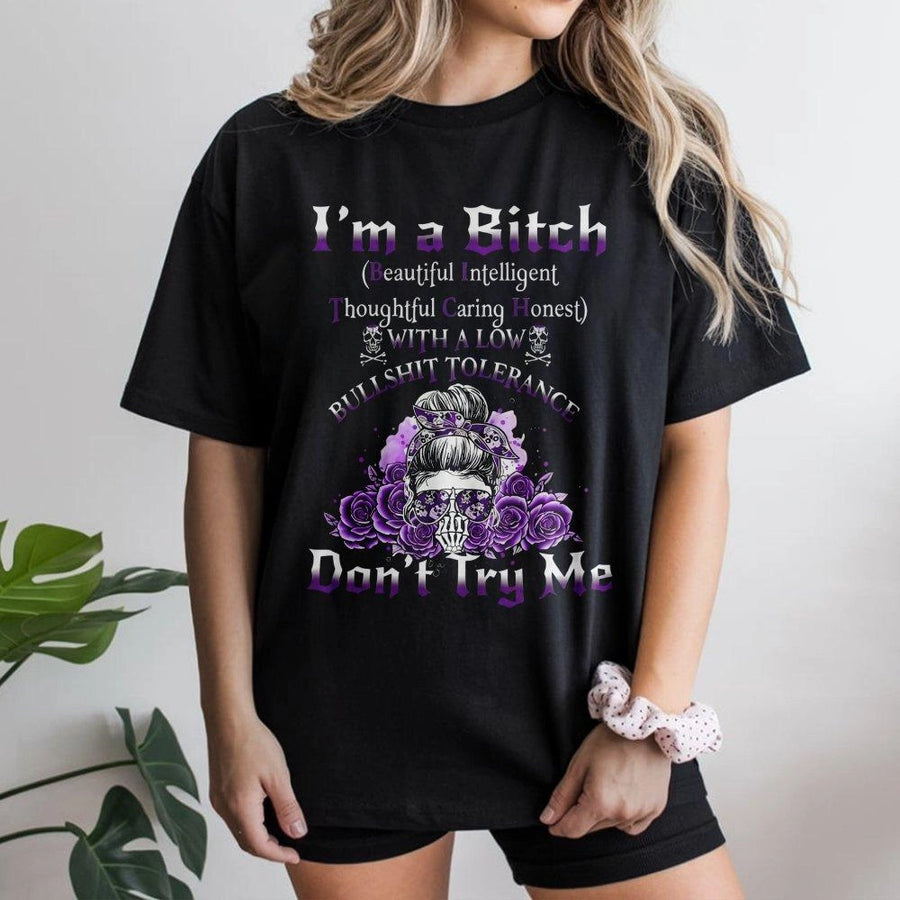 Sassy Skull T-Shirt | Floral Sugar Skull Graphic Tee | Premium Cotton Unisex Shirt | Funny Sarcastic Quote Gift For Her