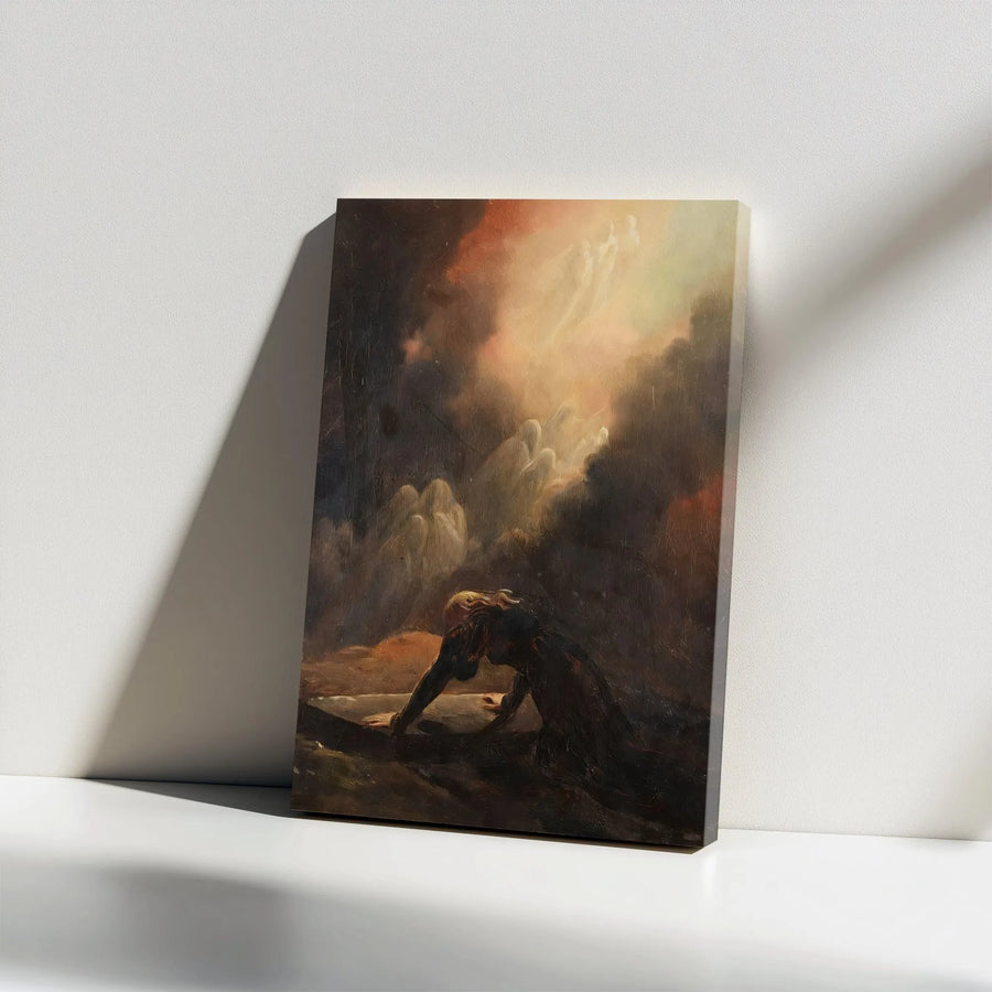 The Soul Of The Sinner Canvas Print | Classical Religious Oil Painting Wall Art | 1.25 Inch Gallery Wrap | Museum Quality Gift For Art Lovers