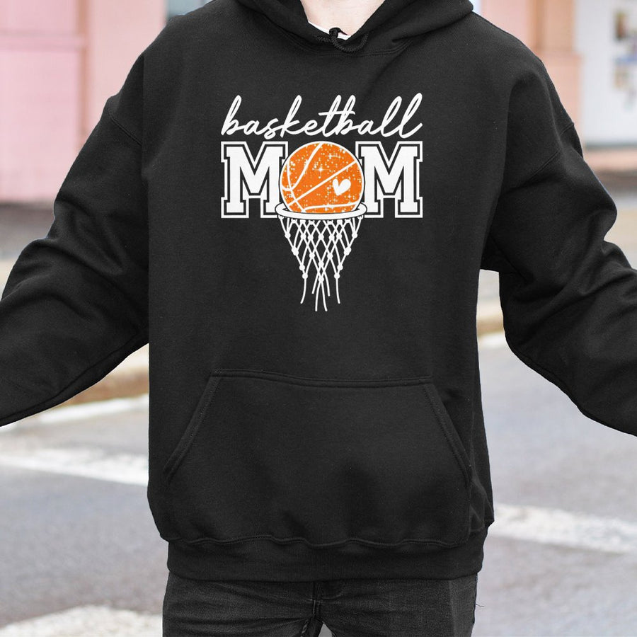 Basketball Mom Hoodie | Sporty Game Day Graphic Sweatshirt | Premium Cotton-Blend Comfort | Perfect Gift for Basketball Mamas & Fans