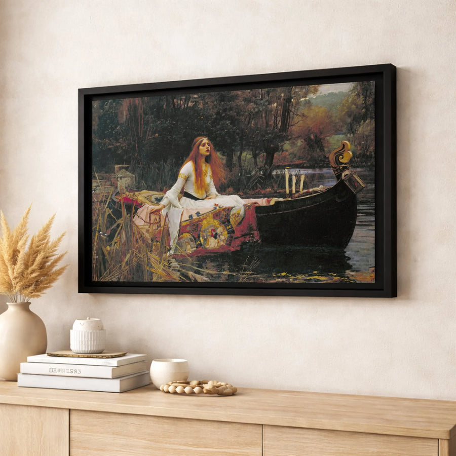 The Lady of Shalott Canvas Art | John William Waterhouse Print | Premium Gallery Wrapped Wall Decor | Classic Fine Art Reproduction for Home