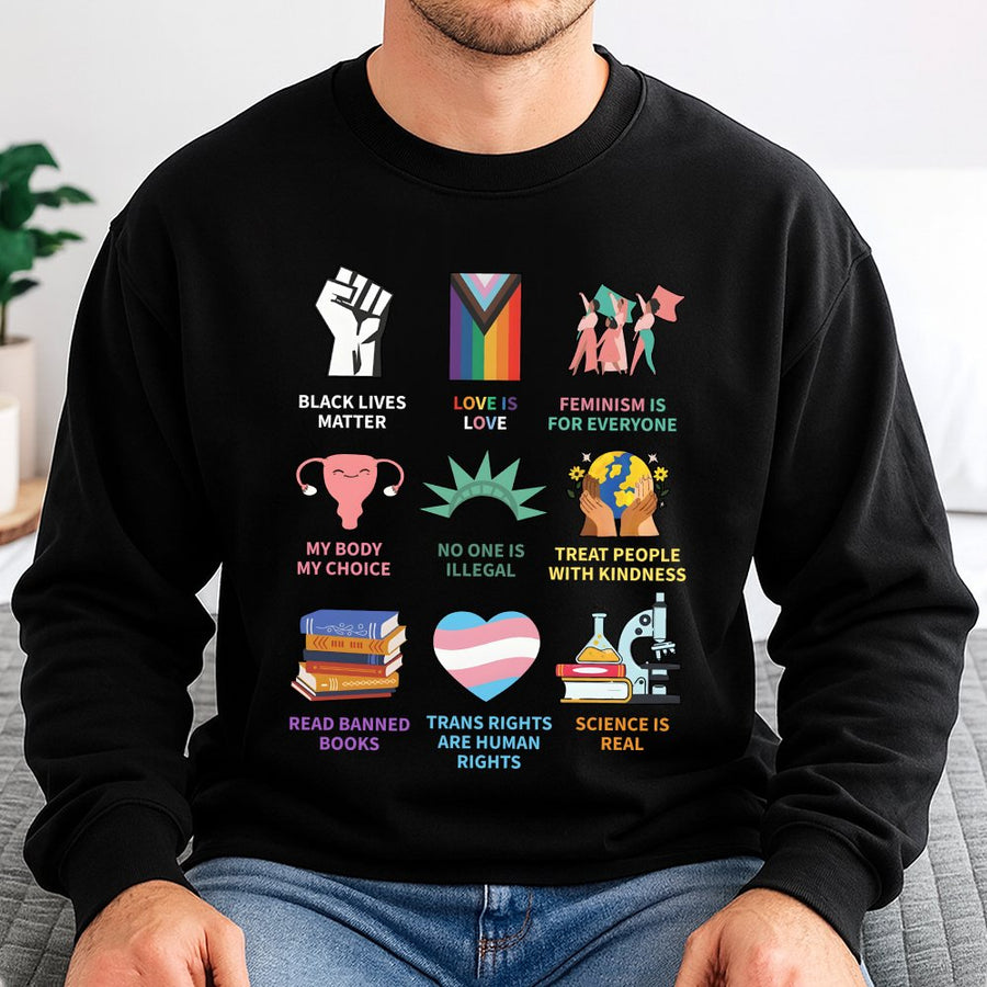 Social Justice Sweatshirt | Human Rights Activist Graphic Tee | Premium Cotton Blend | Gift For Progressive Equality Supporters