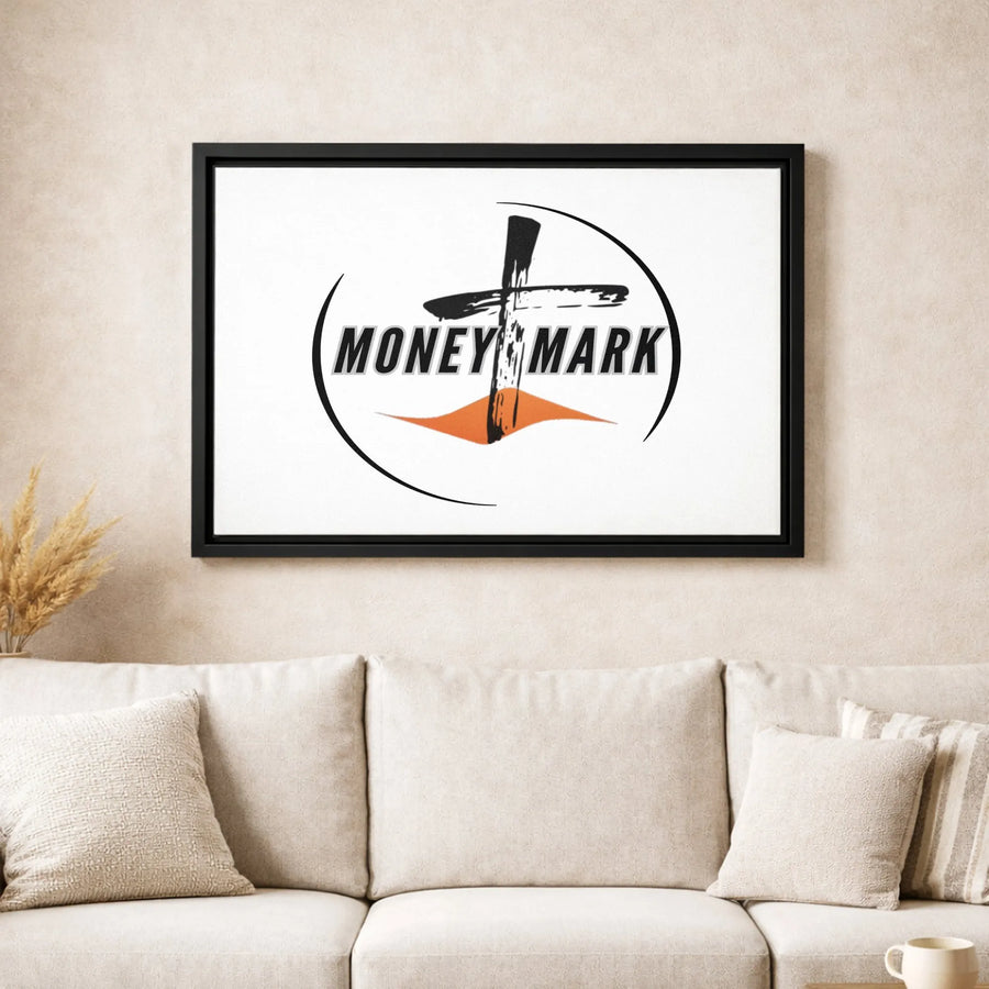 Money Mark Canvas Print | Christian Cross Faith Wall Art | Premium Gallery-Wrapped Decor | Religious Gift for Church Office or Home